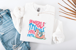 Bubble Trouble Pool Party Kawaii Shark Flamingo Float PNG Product Image 3