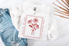 Focus On The Good Floral Stamp SVG Sublimation PNG Design Product Image 2