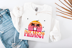 Retro Palmset Beach Sunset SVG PNG Sublimation Design Product Image 3
