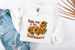 Only Me and My Sunflowers SVG - Retro Floral Garden Graphic Product Image 3