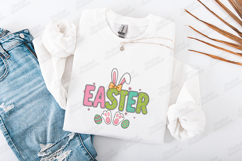 Easter Sis SVG - Retro Bunny Ears Sister SVG for Girls Product Image 3