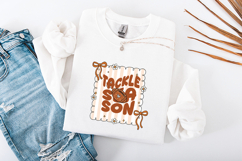 Tackle Season Football SVG - Coquette Bow Glitter Sports Product Image 3