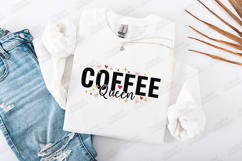 Coffee Queen SVG - Fun Caffeine Lover Retro Shirt Design Product Image 2