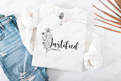 Justified Floral Quote SVG Design Christian Art Product Image 2