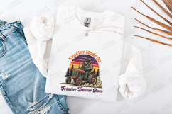 Tractor Mode On SVG - Gorilla Farmer Retro Tractor Cut File Product Image 3