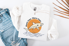 Retro Shark SVG - Shark Days Warm Rays Summer Coast Art Product Image 3