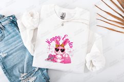 Preppy Pink Easter Bunny SVG - Pink Sunglasses &amp; Cheetah Bow Product Image 3