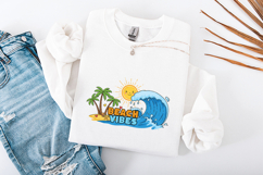 Beach Vibes Summer Island Sun and Wave Sublimation PNG Product Image 3