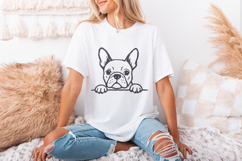 French Bulldog PNG, Cute Dog Line Art, Digital Download Pet Product Image 2