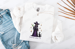 Darkness Loves Me SVG - Gothic Witch Cat Halloween Cut File Product Image 3