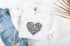 Love You Mama SVG - Floral Heart Botanical Mother Cut File Product Image 3