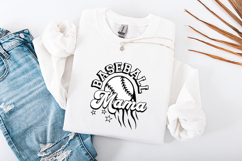 Baseball Mama SVG - Retro Distressed Athletic Spirit Graphic Product Image 3