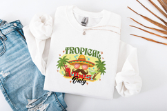 Tropical Vibes Only SVG - Funny Sombrero Summer Beach PNG Product Image 3