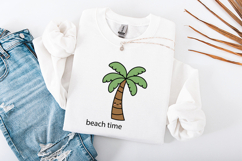 Beach Time SVG - Cute Smiley Palm Tree Kids Nursery Cut File Product Image 3