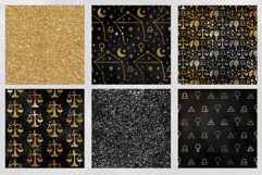 16 Black &amp; Gold Libra Zodiac Seamless Patterns Product Image 3