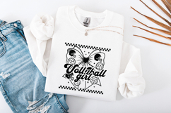 Retro Volleyball Girl SVG - Coquette Bow &amp; Football Design Product Image 3