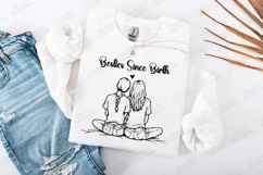 Besties Since Birth SVG Best Friend PNG Gift Sister Quote Product Image 2