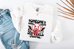 Someone's Loud Mouth Softball Mama SVG Retro Sports Design Product Image 3