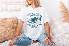 When You Go Through Deep Waters PNG, Whale Shark Digital Product Image 2