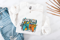 Game Time SVG - Colorful Controller Doodle Gamer Cut File Product Image 3