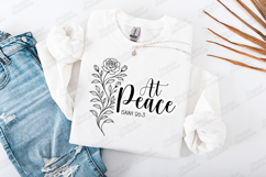 At Peace Floral Quote SVG Design Christian Art Product Image 2