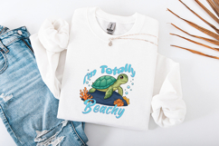 Cute Sea Turtle SVG - I'm Totally Beachy Summer Art Product Image 3