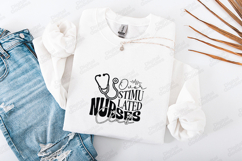 Overstimulated Nurses Club SVG Funny Medical Nurse Cut File Product Image 3