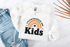 Life is Better With My Cool Kids SVG - Retro Rainbow Design Product Image 2