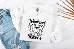 Weekend Raver Frog SVG Cute Music Party Drink T Shirt Design Product Image 3