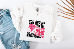 You Are My Valentine Diamond PNG Retro Pink Jewelry Love Product Image 3