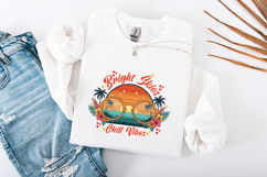 Bright Skies Chill Vibes SVG - Retro Tropical Sunglasses Art Product Image 3