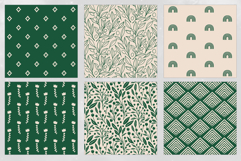 16 Ivory &amp; Emerald Seamless Patterns Product Image 3