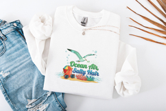 Ocean Air Salty Hair Summer Beach Sublimation Design PNG Product Image 3