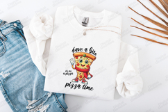 Have a Bite Pizza Time SVG - Kawaii Pizza Slice Design Product Image 3