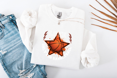 Love for Basketball SVG - Grunge Sports Star PNG Design Product Image 3