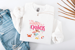 To Sunny To Quack Funny Beach Duck Summer Vacation PNG Product Image 3