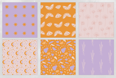 16 Lilac &amp; Clementine Seamless Patterns Product Image 3