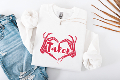 Skeleton Heart Hands SVG - Taken AF Valentine’s Design Product Image 3
