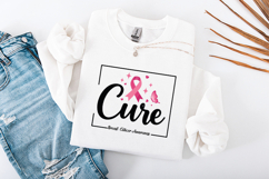 Cure SVG - Breast Cancer Awareness Pink Ribbon Butterfly Art Product Image 2