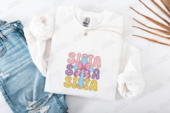 Sista Sista Easter Cross SVG - Retro Floral Sublimation PNG Product Image 3