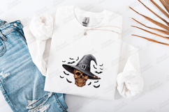 Witchy Skull SVG - Ornate Gold Halloween Witch Hat Cut File Product Image 3