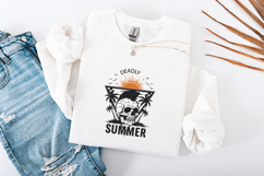 Deadly Summer Punk Skull SVG - Tropical Streetwear Design Product Image 3