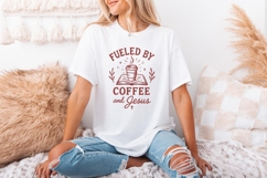 Fueled By Coffee And Jesus PNG, Christian Coffee Shirt PNG, Product Image 2