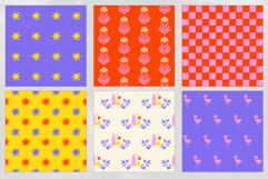 16 Neon Sunset Seamless Patterns Product Image 3