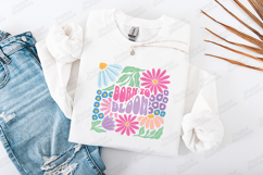 Born to Bloom SVG Groovy Retro Floral Sublimation Design Product Image 2
