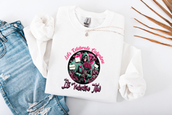 Edgy Skeleton Valentine PNG - Grim Reaper Roses Sublimation Product Image 3