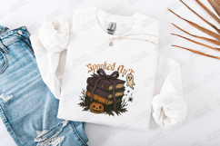 Spooked Out SVG - Retro Halloween Book Stack Cut File Product Image 3