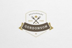 Restaurant logo with crossed forks Product Image 3
