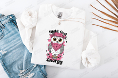 Night Owl Energy Cute Owl Shirt Design Product Image 3