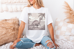 Vintage Stegosaurus Dinosaur PNG, Prehistoric Jurassic Product Image 3